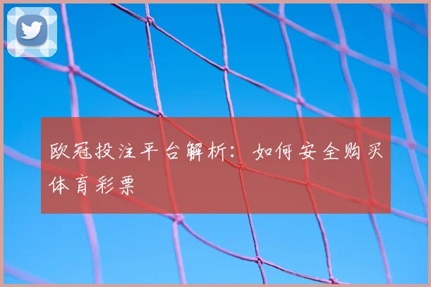 欧冠投注平台解析:如何安全购买体育彩票